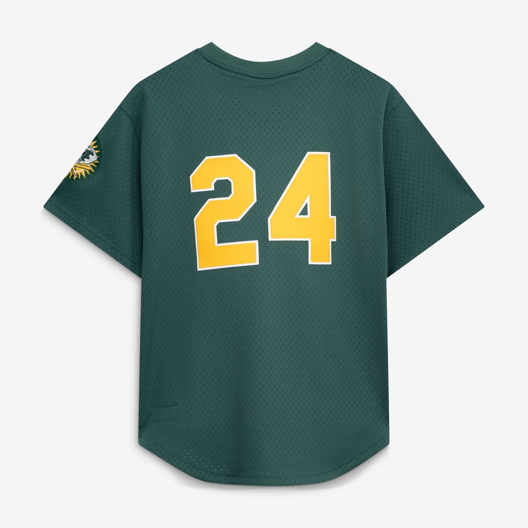Athletics Rickey Henderson Mitchell & Ness Authentic Batting Practice Jersey - Green
