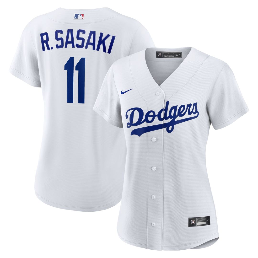 Los Angeles Dodgers Rōki Sasaki Nike Women's Replica Jersey - White