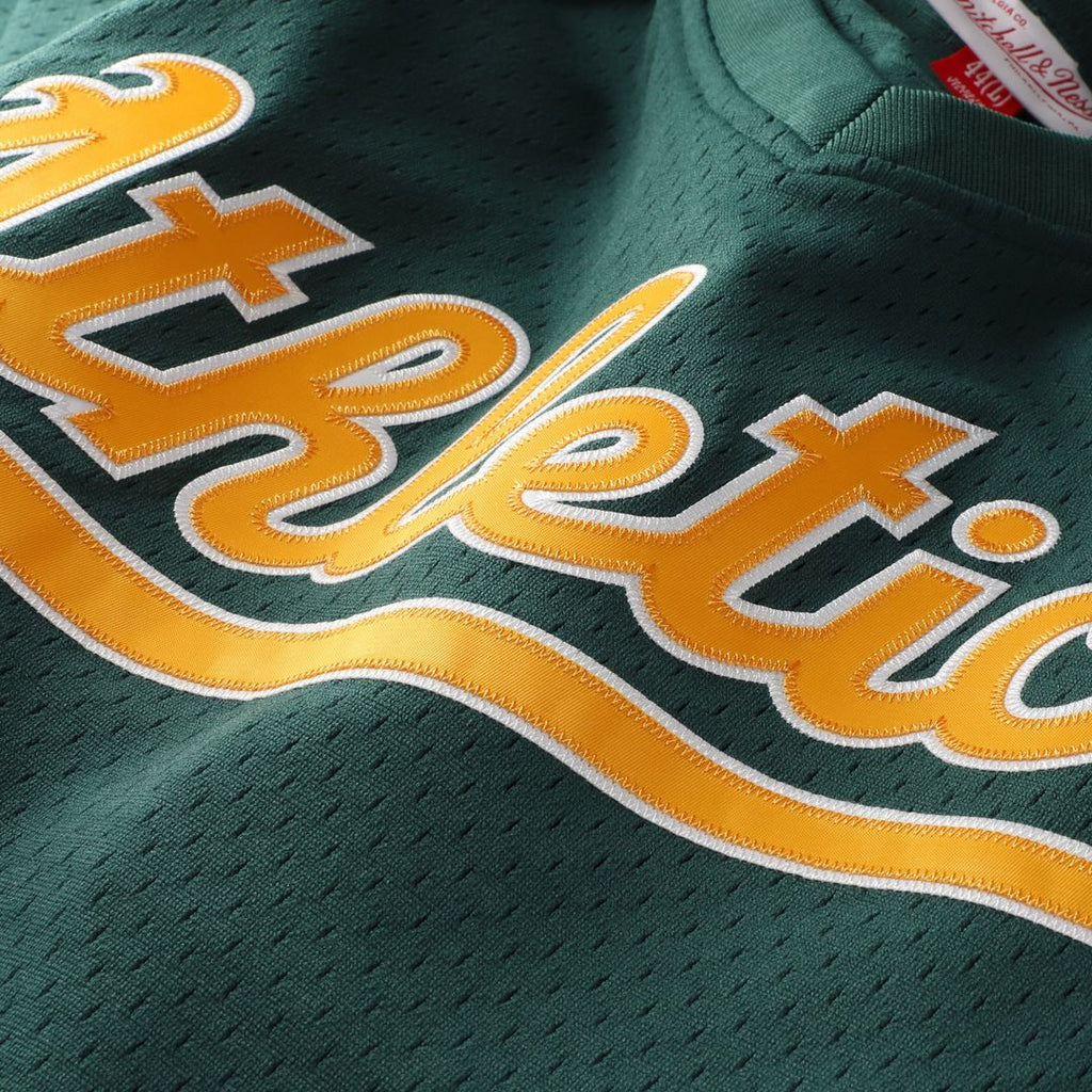 Athletics Rickey Henderson Mitchell & Ness Authentic Batting Practice Jersey - Green