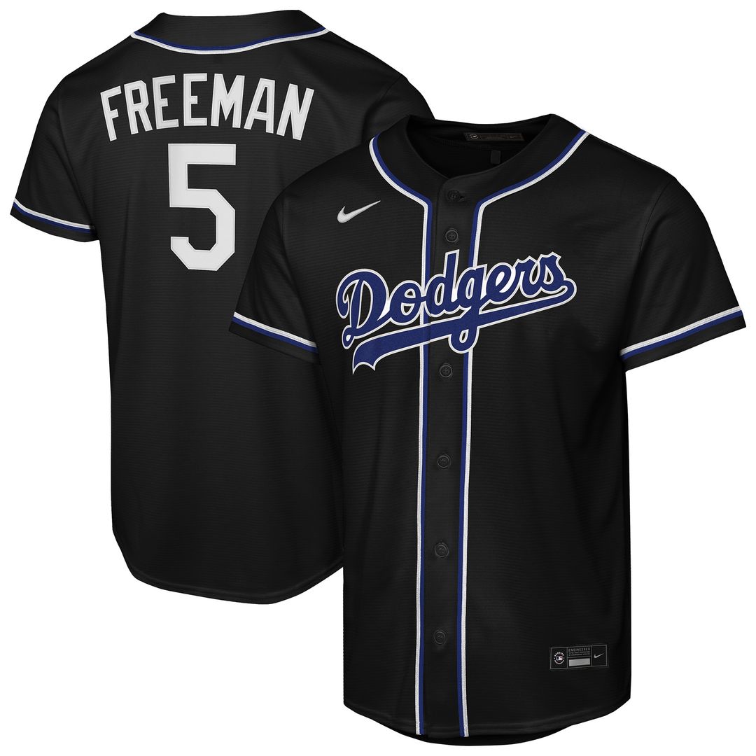 Los Angeles Dodgers Freddie Freeman Nike Youth Fashion Replica Player Jersey - Black