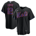 New York Mets Francisco Lindor Nike Alternate Replica Jersey - Black