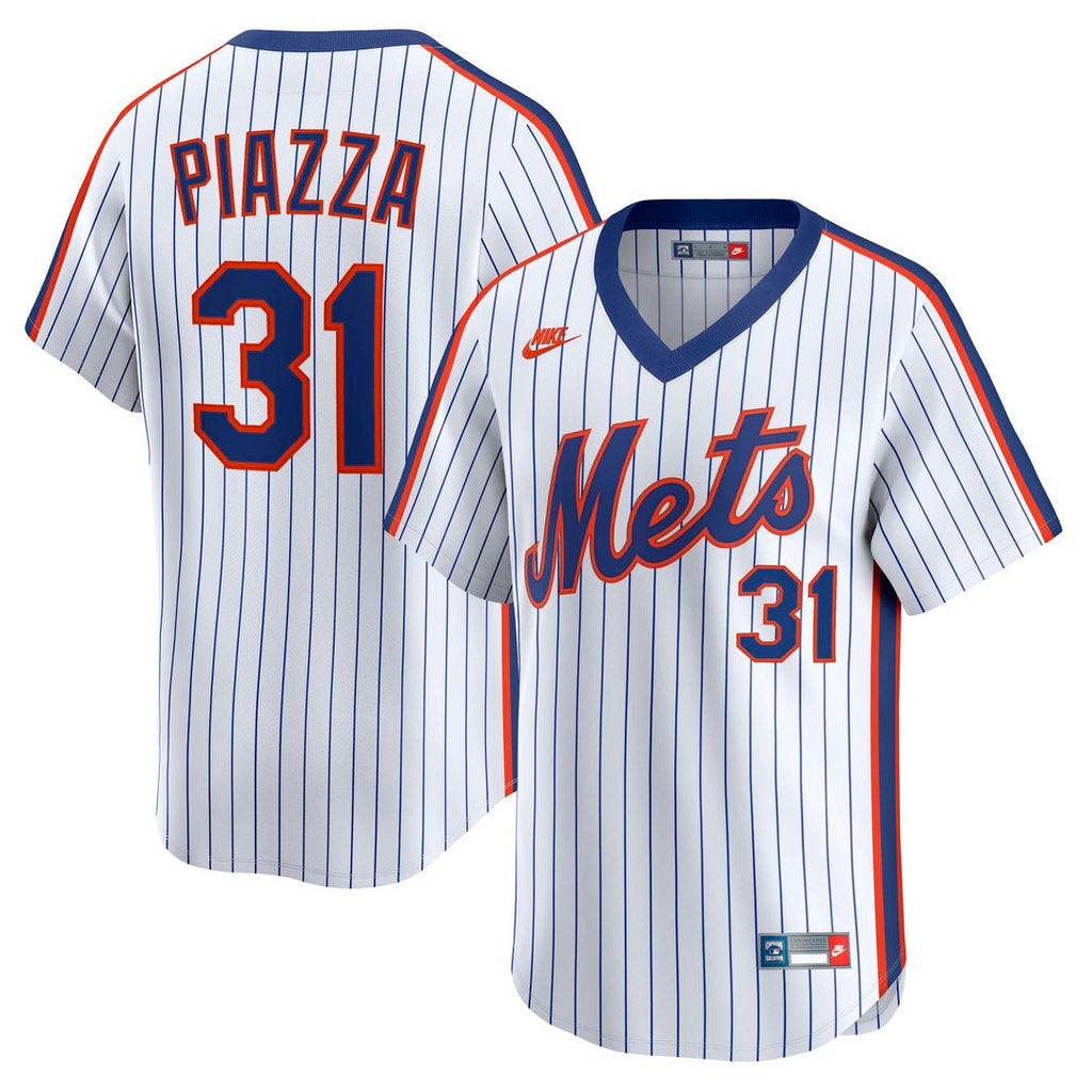 New York Mets Mike Piazza Nike Throwback Cooperstown Limited Jersey - White