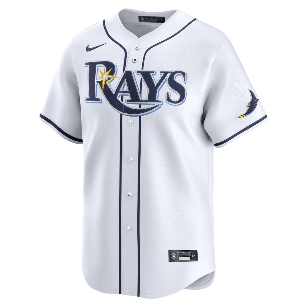 Tampa Bay Rays Junior Caminero Nike Home Limited Jersey - White
