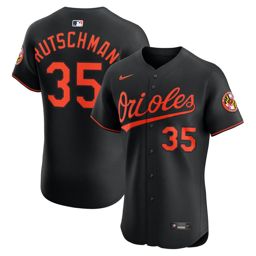 Baltimore Orioles Adley Rutschman Nike Alternate Elite Jersey - Black