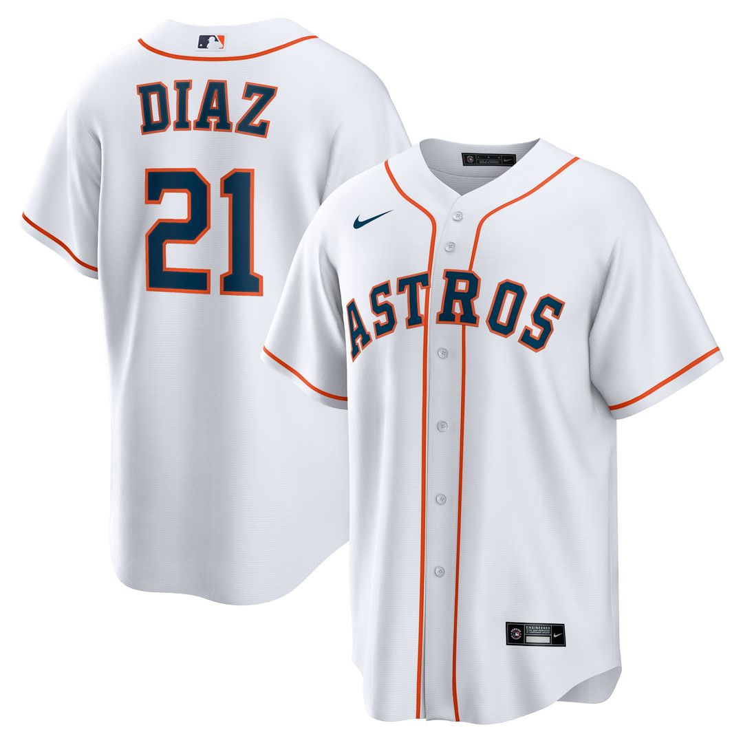 Houston Astros Yainer Diaz Nike Home Replica Jersey - White