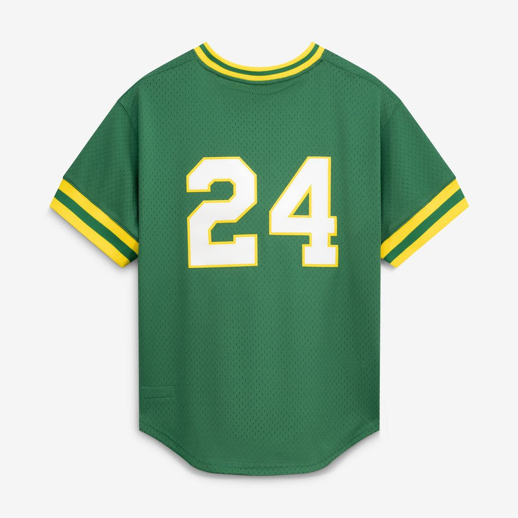 Athletics Rickey Henderson Mitchell & Ness Authentic Batting Practice Jersey - Green