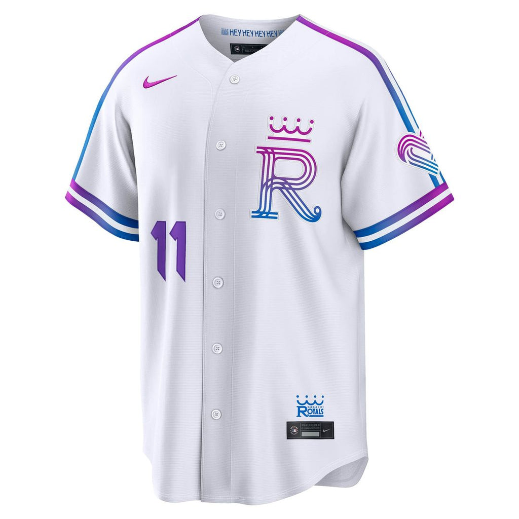 Kansas City Royals Maikel Garcia Nike 2026 City Connect Stadium Jersey - White