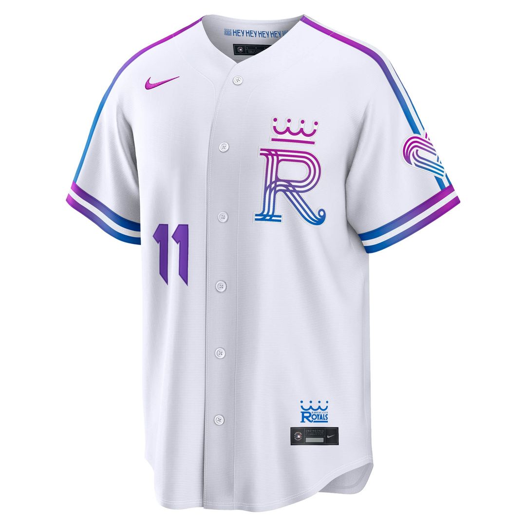 Kansas City Royals Maikel Garcia Nike 2026 City Connect Stadium Jersey - White