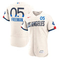 Los Angeles Dodgers Freddie Freeman Nike City Connect Authentic Sponsor Patch Jersey - Cream