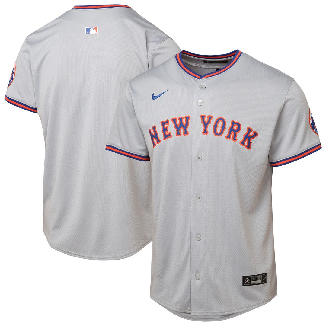 New York Mets Youth Road Limited Jersey - Gray