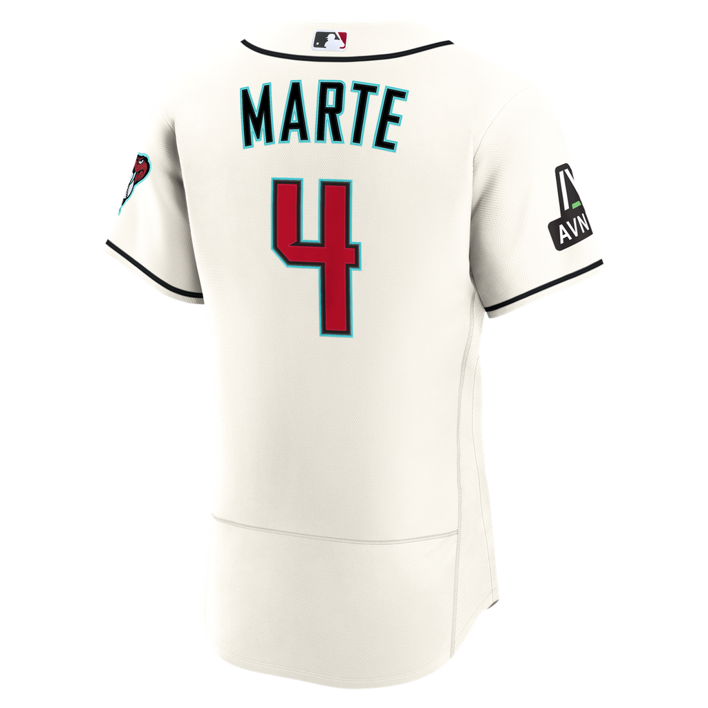 Arizona Diamondbacks Ketel Marte Nike Home Authentic Sponsor Patch Jersey - Cream