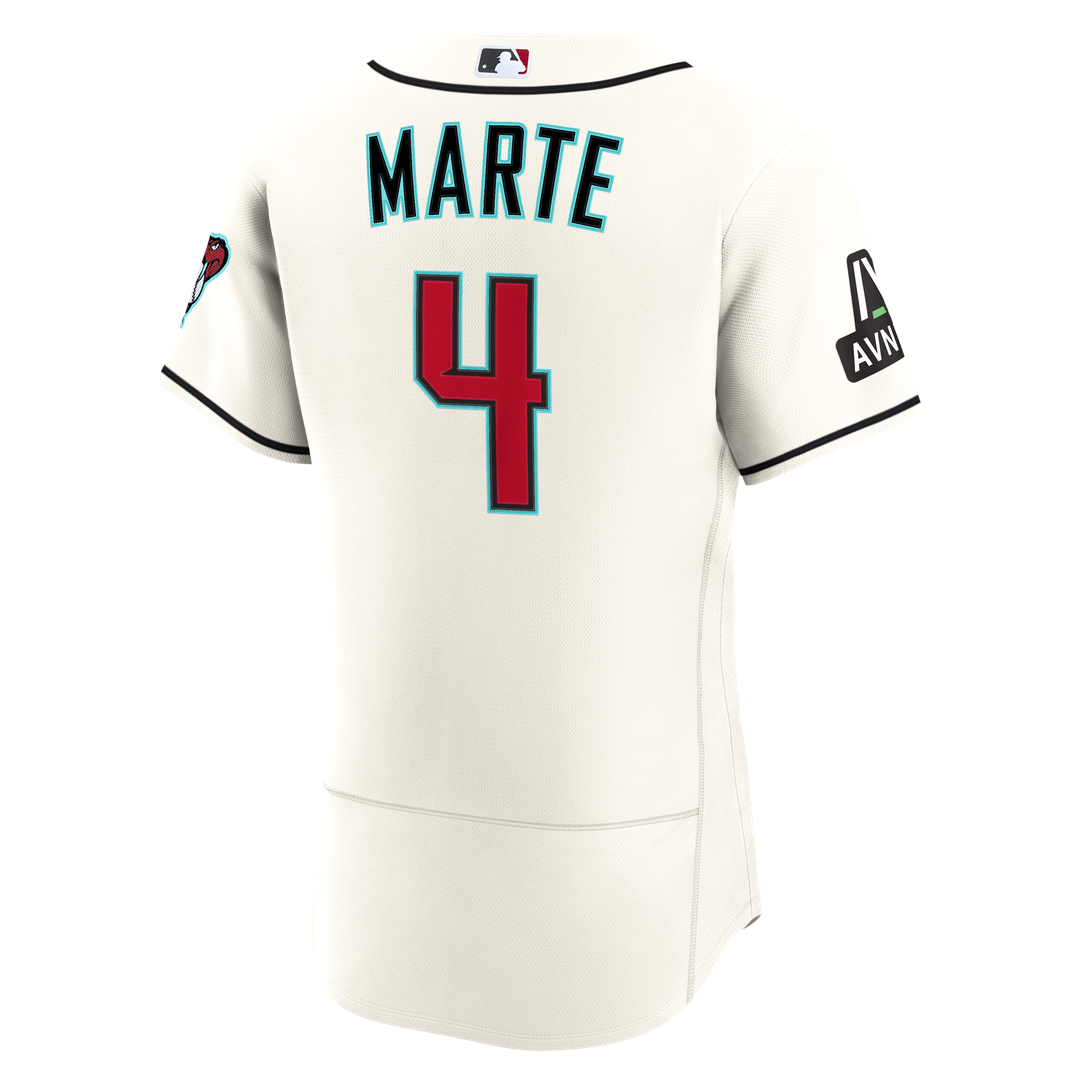 Arizona Diamondbacks Ketel Marte Nike Home Authentic Sponsor Patch Jersey - Cream