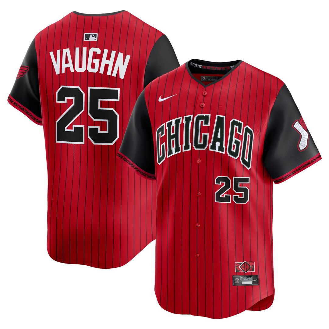 Chicago White Sox Andrew Vaughn Nike 2025 City Connect Limited Player Jersey - Red/Black