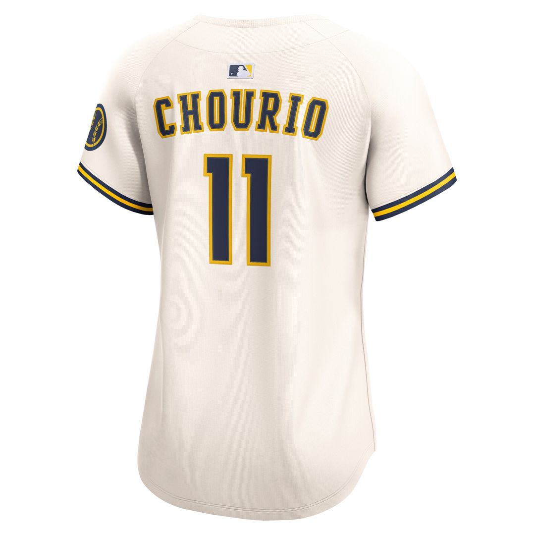 Milwaukee Brewers Jackson Chourio Nike Women's Home Limited Player Jersey - Cream