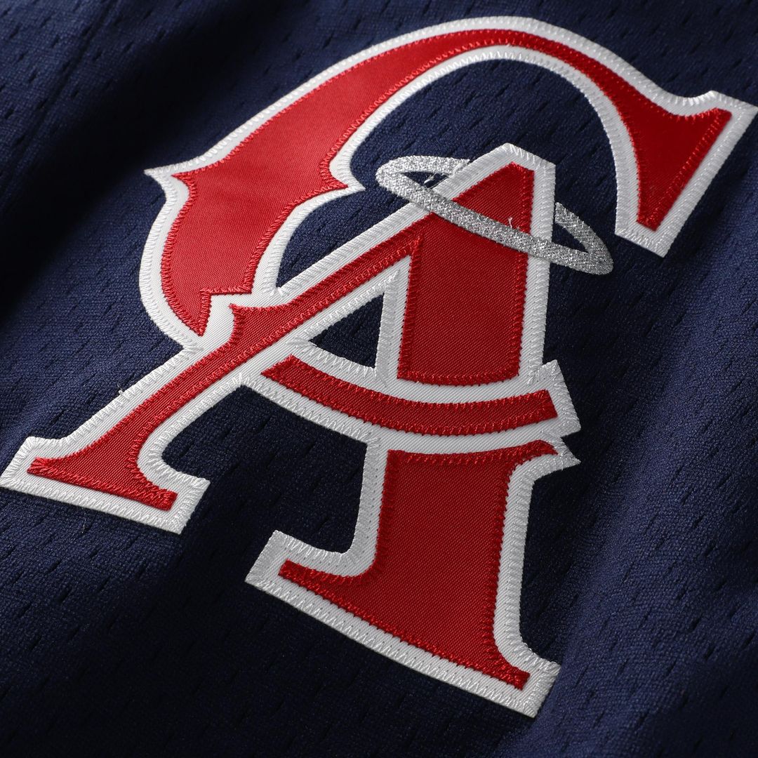 Bo Jackson California Angels Mitchell & Ness Cooperstown Mesh Batting Practice Button - Up Jersey - Navy