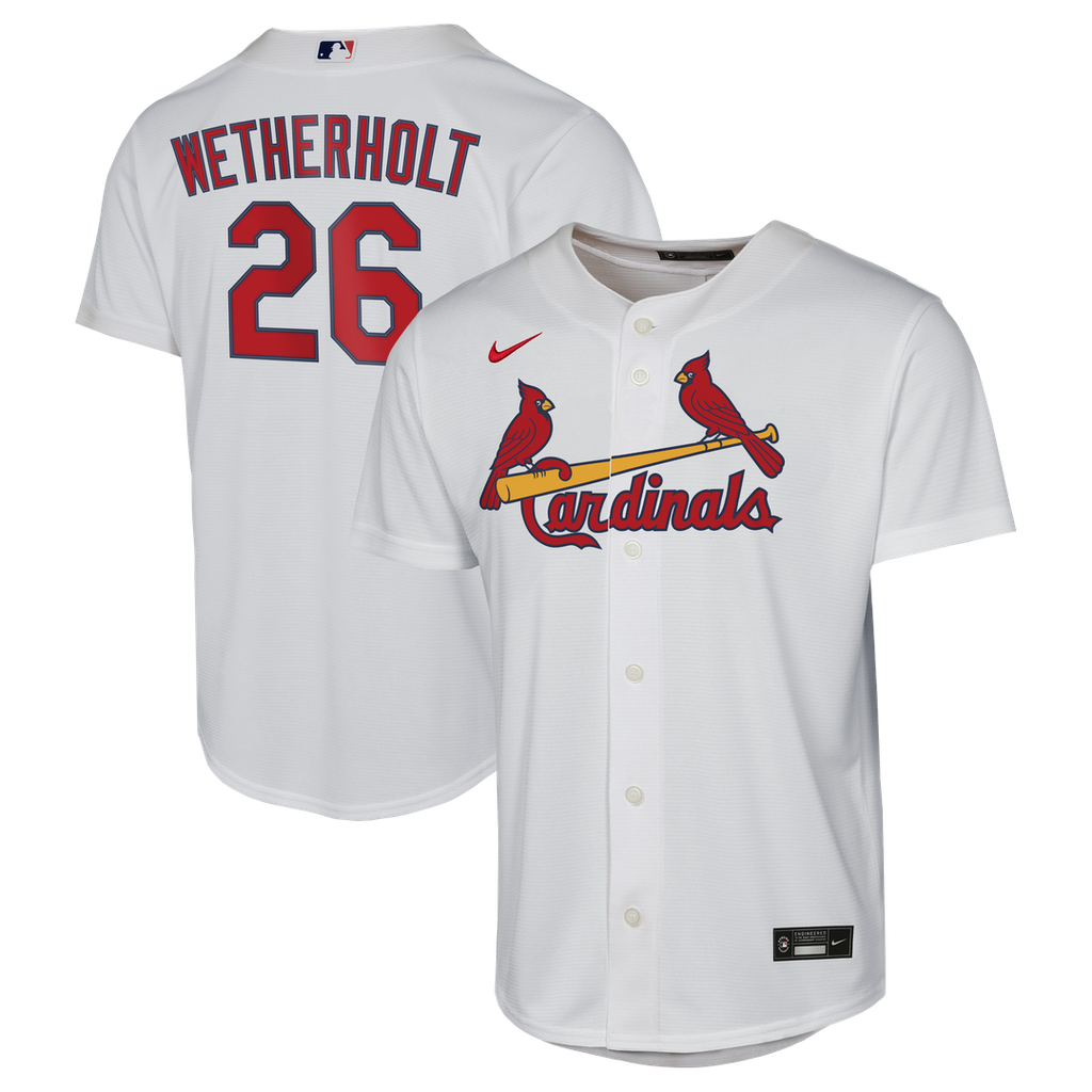 St. Louis Cardinals JJ Wetherholt Nike Youth Home Replica Jersey - White