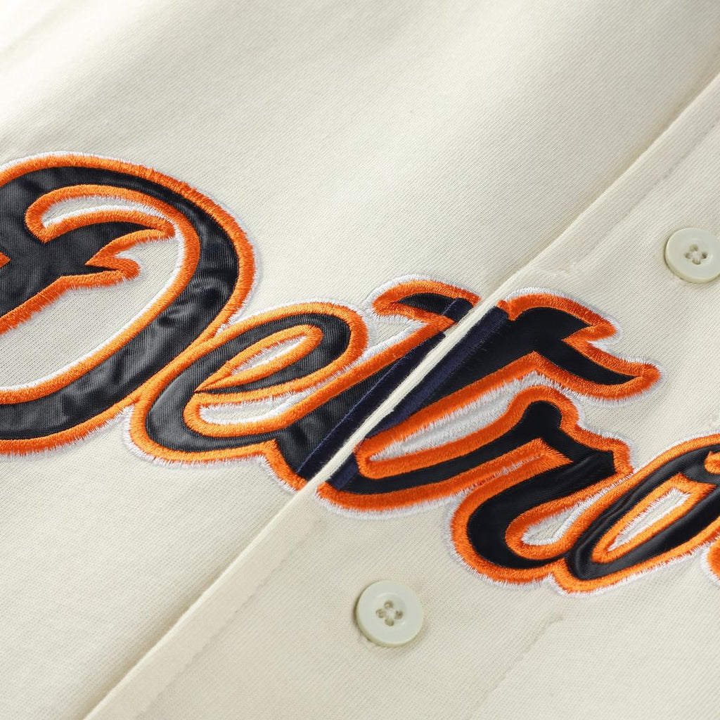 Detroit Tigers Profile Big & Tall Two - Color Fashion Jersey - Cream/Navy