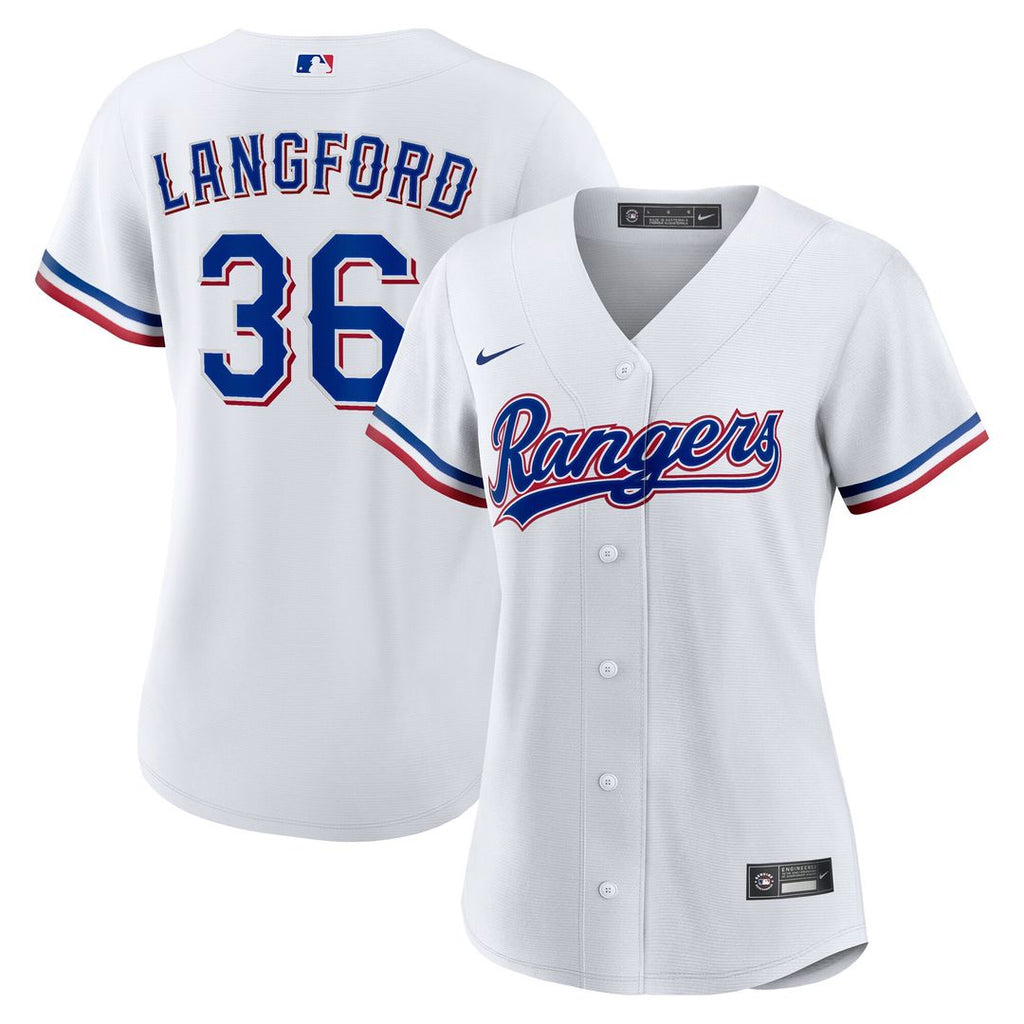 Texas Rangers Wyatt Langford Nike Women's Home Replica Jersey - White