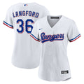 Texas Rangers Wyatt Langford Nike Women's Home Replica Jersey - White
