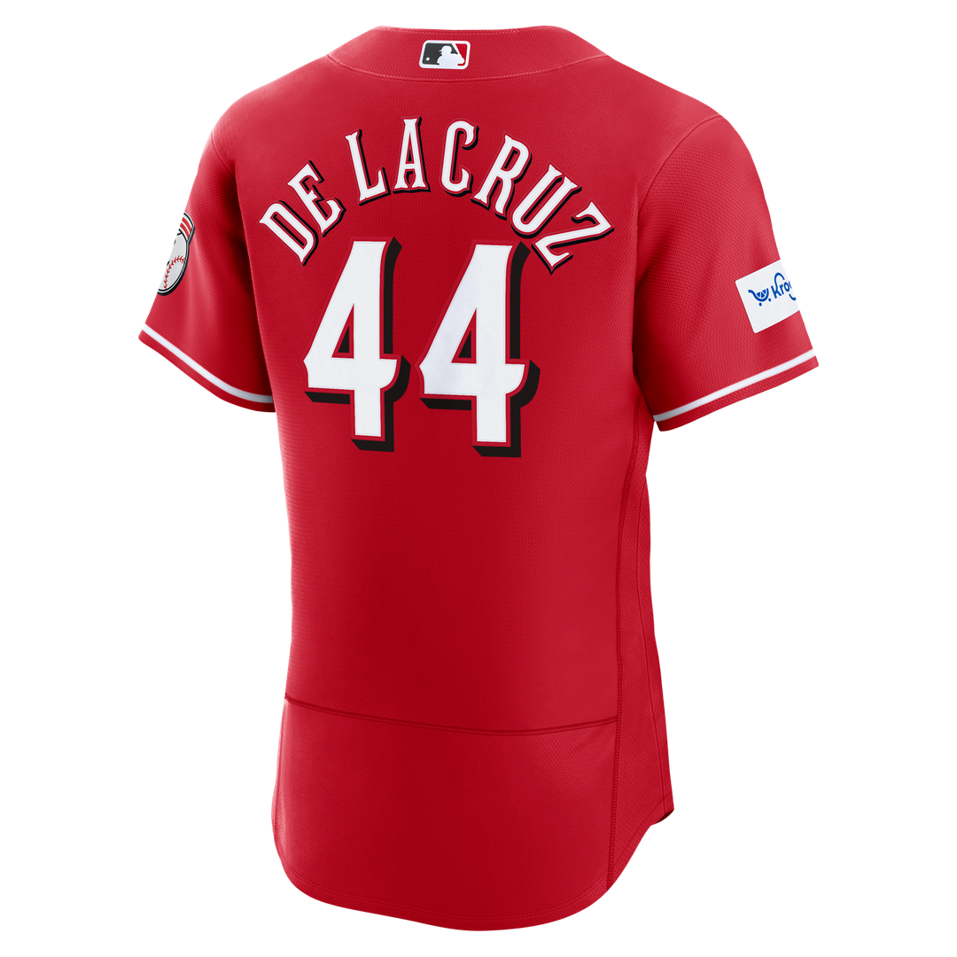Cincinnati Reds Elly De La Cruz Nike Alternate Authentic Sponsor Patch Jersey - Red