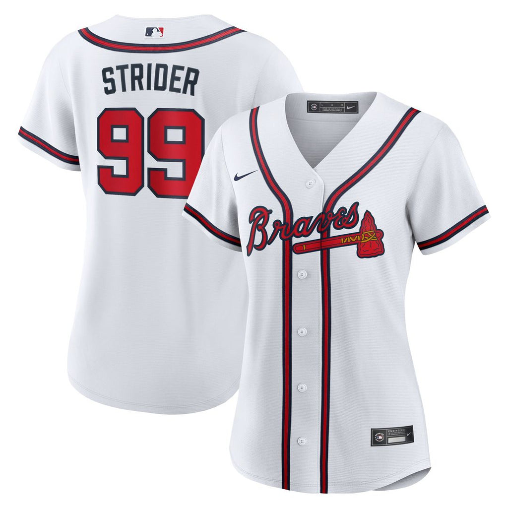Atlanta Braves Spencer Strider Nike Women's Home Replica Jersey - White