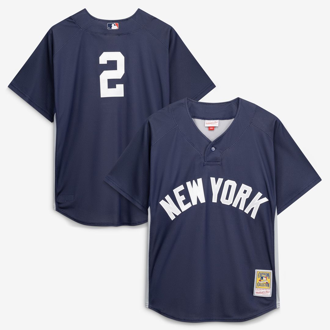 New York Yankees Derek Jeter Mitchell & Ness Authentic Batting Practice Jersey - Navy