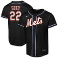 New York Mets Juan Soto Nike Youth Fashion Replica Player Jersey - Black