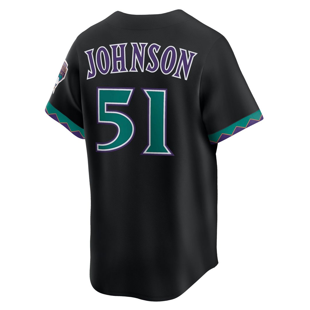 Arizona Diamondbacks Randy Johnson Nike Throwback Cooperstown Limited Jersey - Black