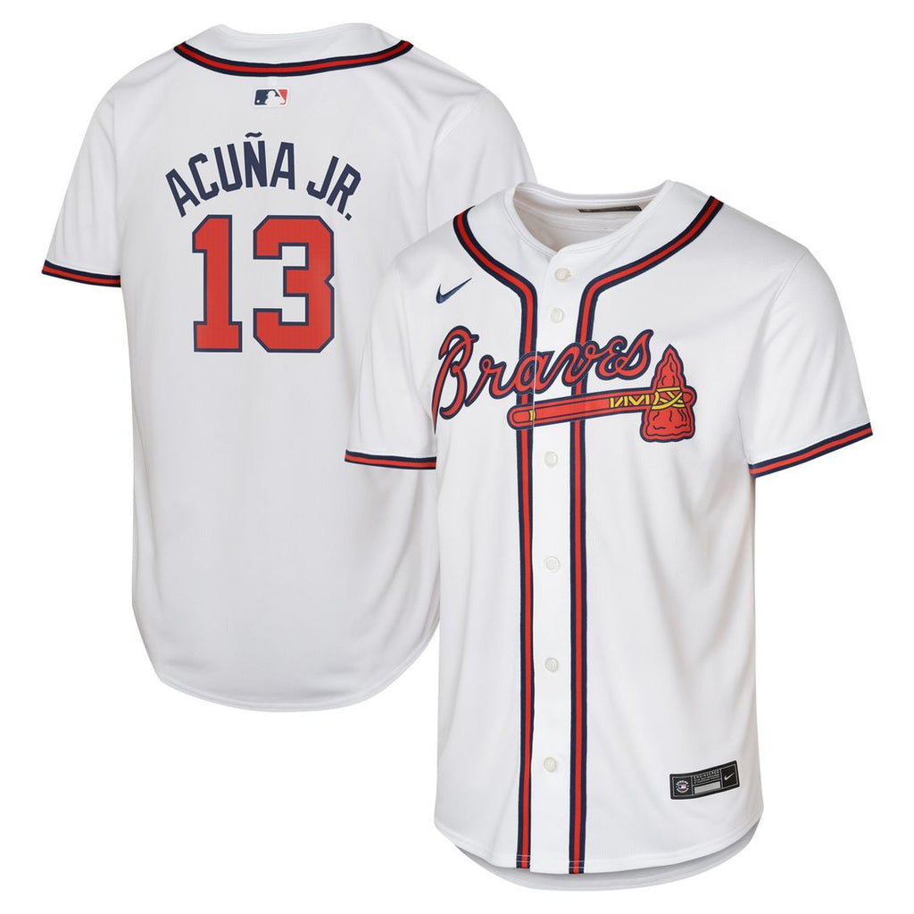 Atlanta Braves Ronald Acuña Jr. Nike Youth Home Limited Player Jersey - White