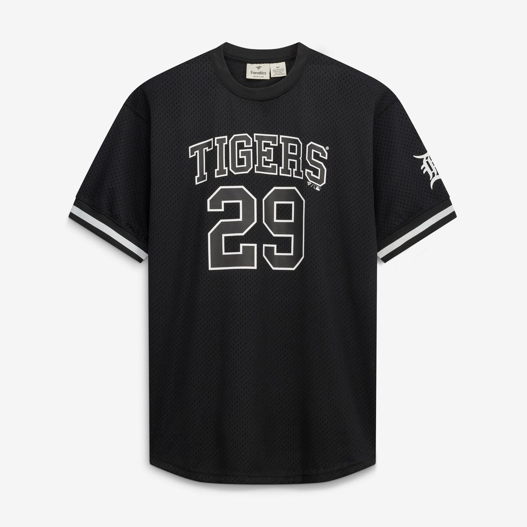 Detroit Tigers Tarik Skubal Fanatics Big & Tall Heavyweight Mesh Jersey - Black/White