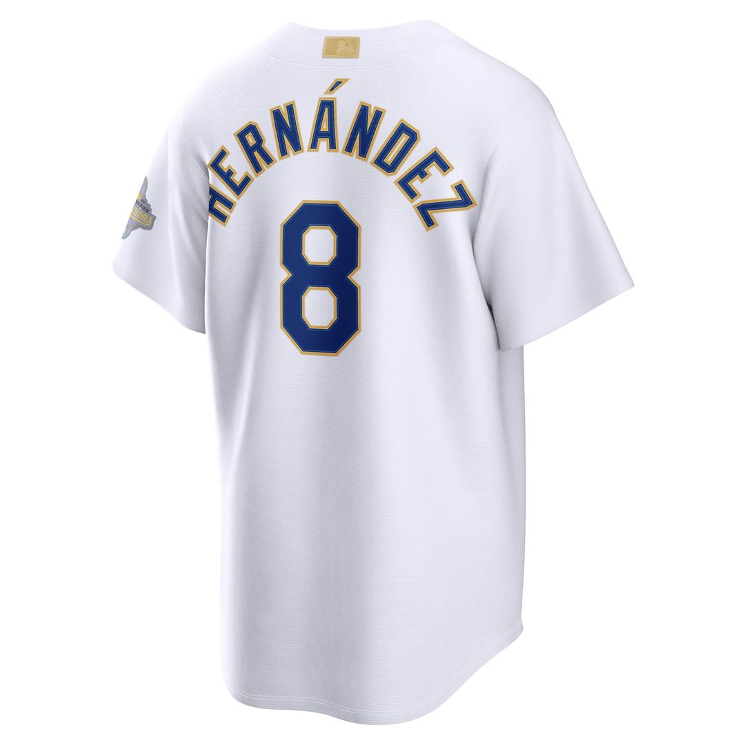 Los Angeles Dodgers Enrique Hernández Nike 2026 Gold Collection Stadium Jersey - White