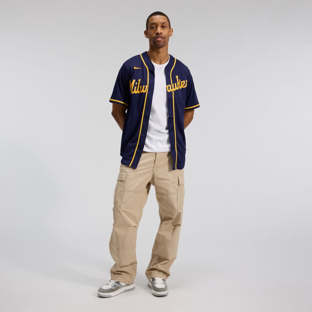 Milwaukee Brewers Nike Home Replica Team Jersey - Cream
