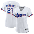 Texas Rangers Jake Burger Nike Women's Home Replica Jersey - White