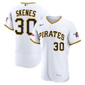 Pittsburgh Pirates Paul Skenes Nike Home Authentic Sponsor Patch Jersey - White