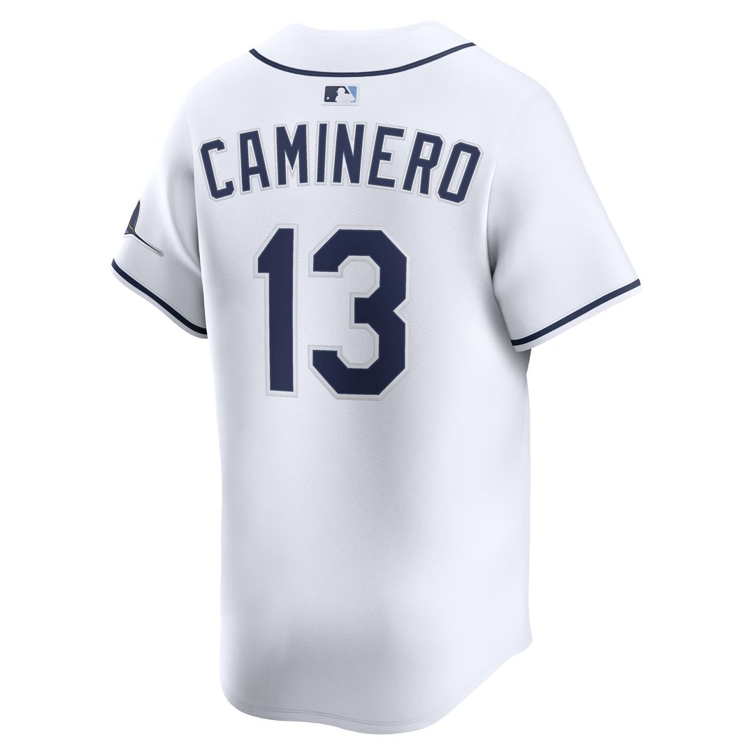 Tampa Bay Rays Junior Caminero Nike Home Limited Jersey - White