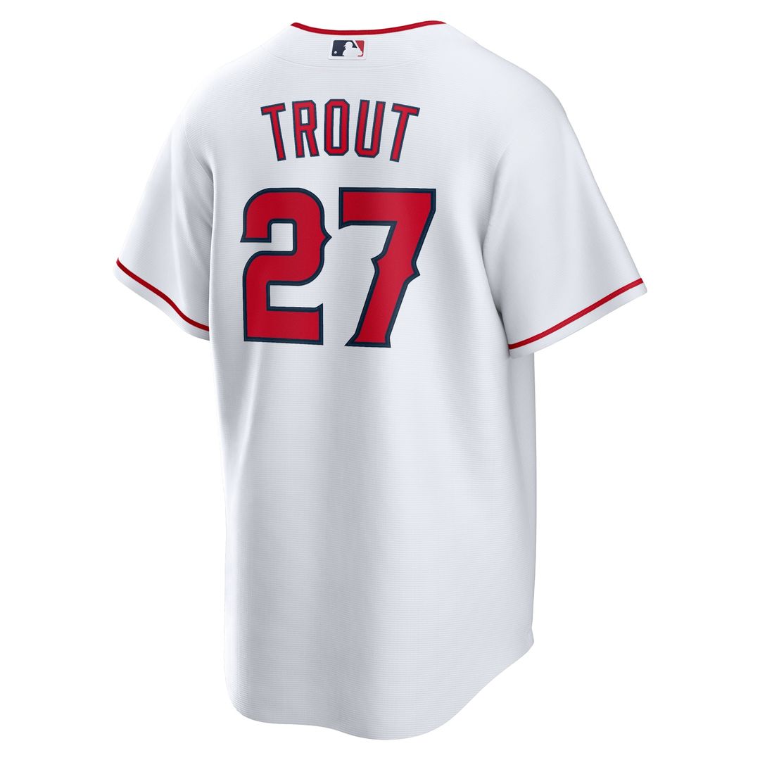 Los Angeles Angels Mike Trout Nike Home Replica Player Name Jersey - White