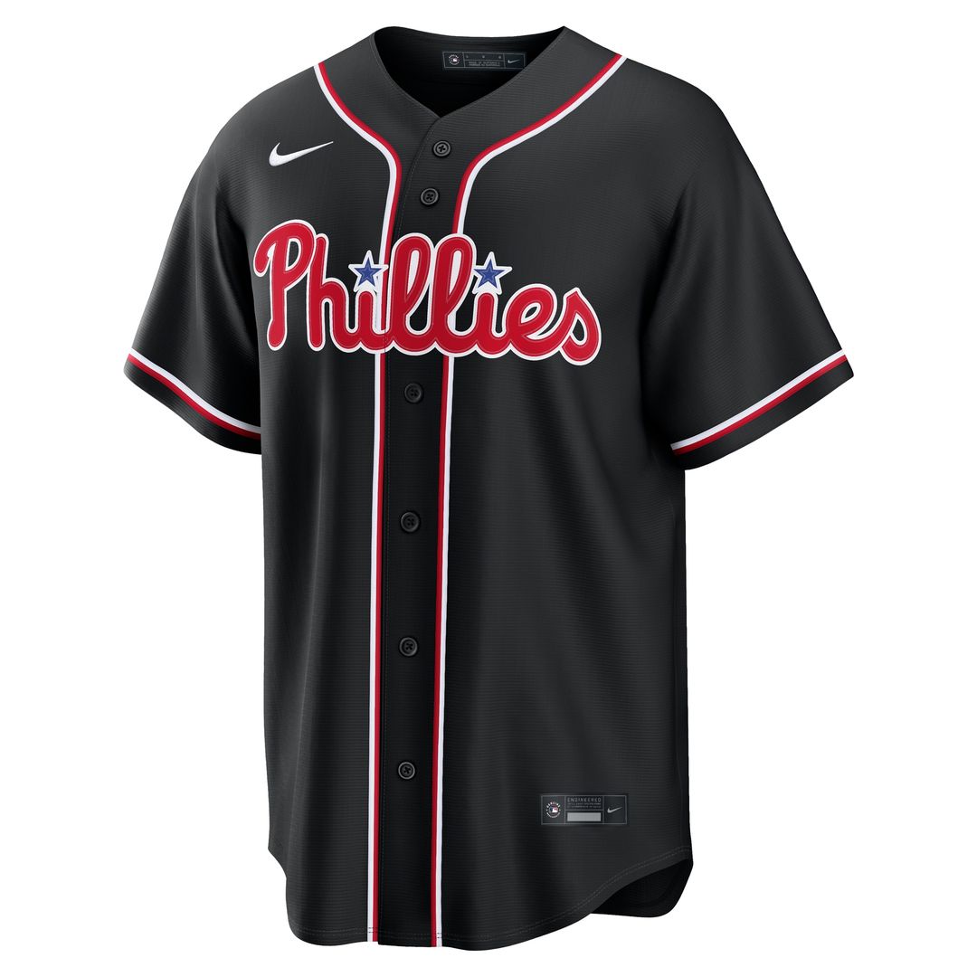 Philadelphia Phillies Bryce Harper Nike Fashion Replica Black Out Jersey