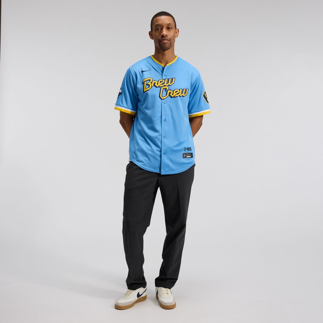 Milwaukee Brewers Nike City Connect Replica Team Jersey - Powder Blue