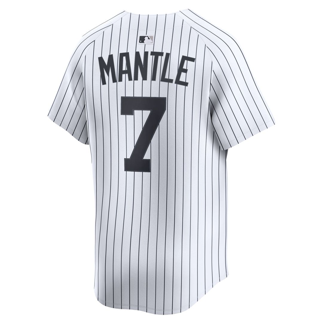 New York Yankees Mickey Mantle Nike Home Limited Player Jersey - White