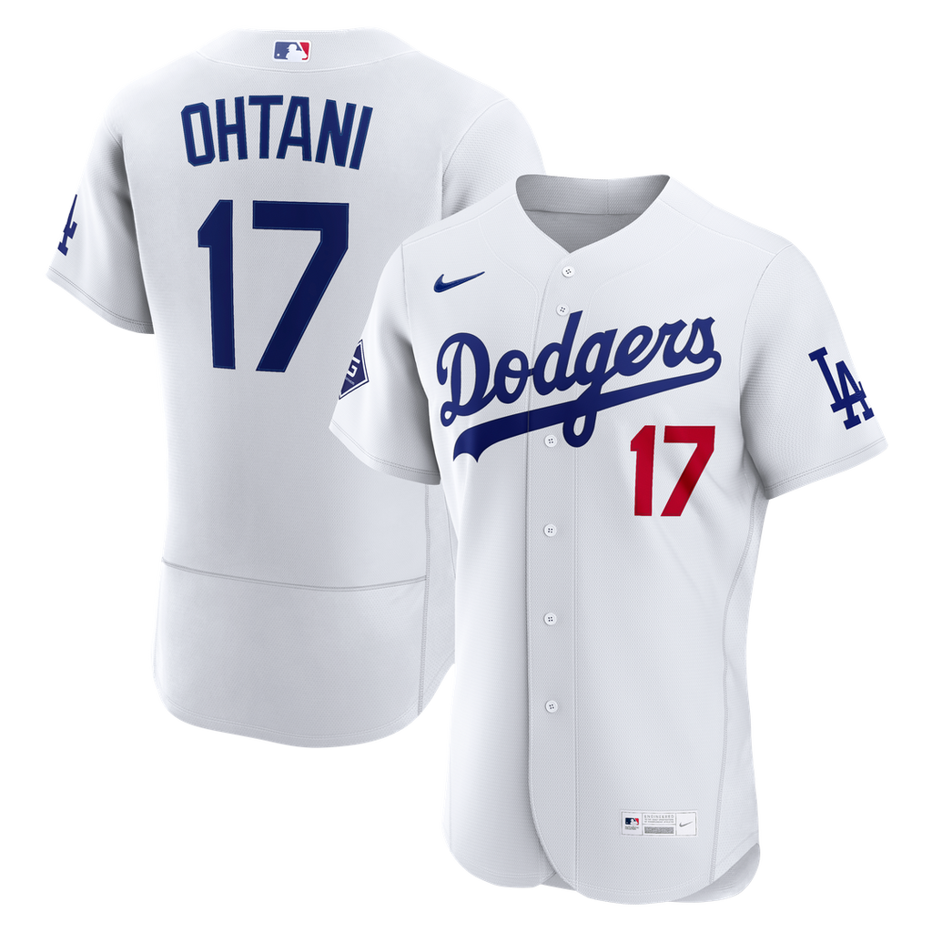 Los Angeles Dodgers Shohei Ohtani Nike Home Authentic Sponsor Patch Jersey - White