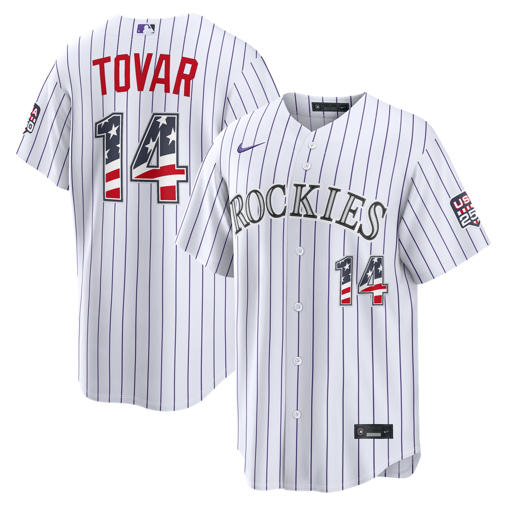 Colorado Rockies Ezequiel Tovar Nike USA 250 Fourth of July Home Stadium Jersey - White