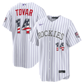 Colorado Rockies Ezequiel Tovar Nike USA 250 Fourth of July Home Stadium Jersey - White