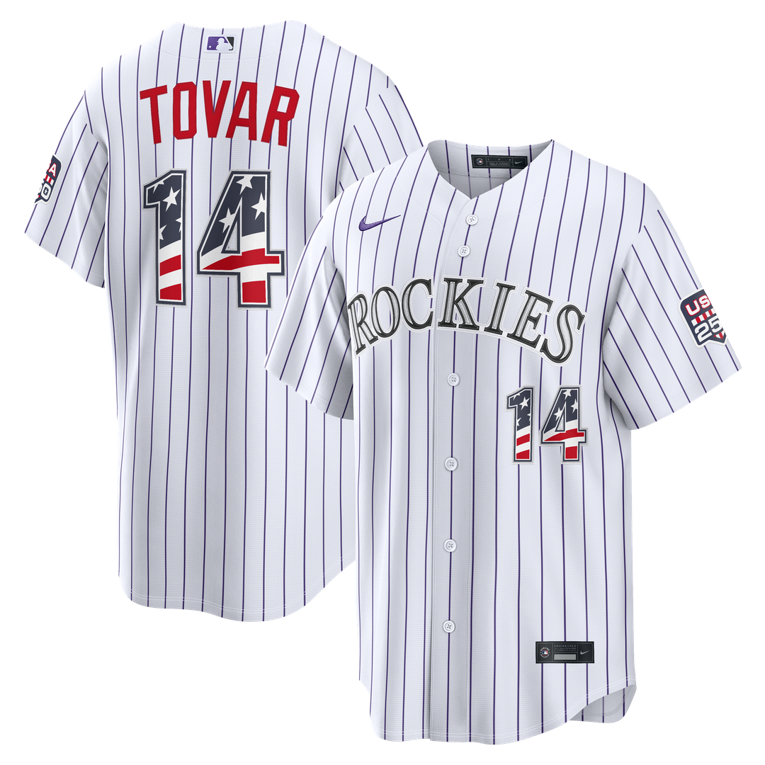 Colorado Rockies Ezequiel Tovar Nike USA 250 Fourth of July Home Stadium Jersey - White