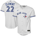 Toronto Blue Jays Ernie Clement Nike Youth Home Baseline Jersey - White