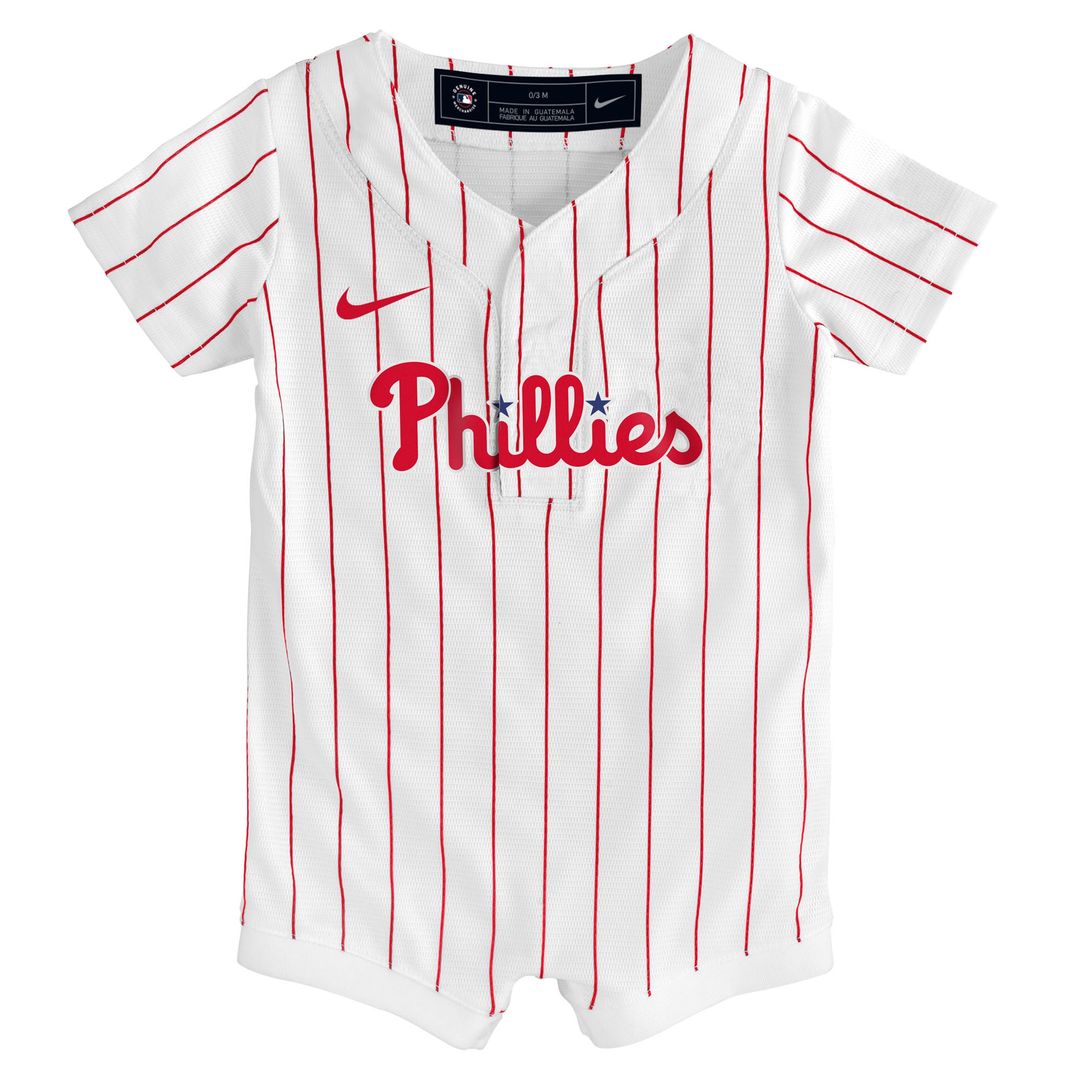 Philadelphia Phillies Nike Newborn Home Replica Romper Jersey - White