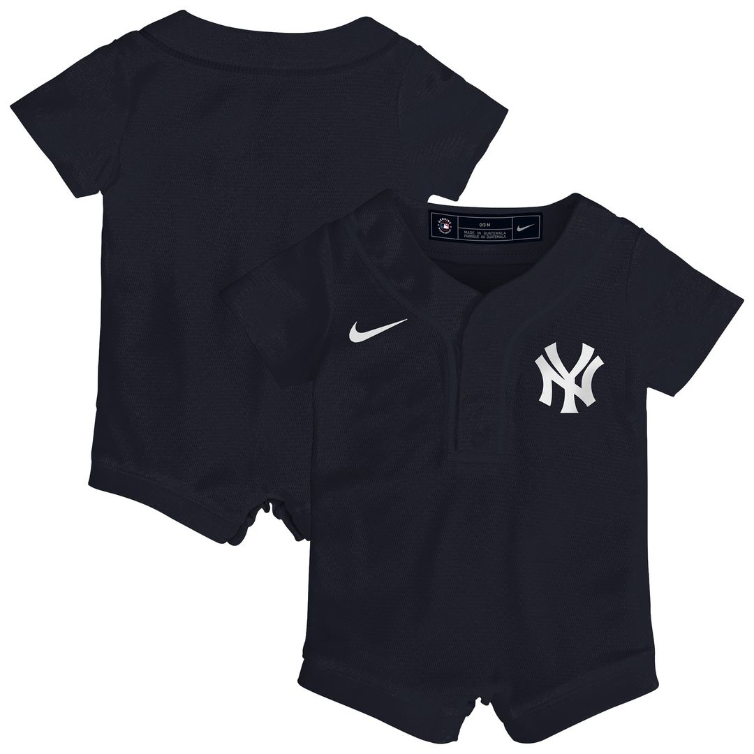 New York Yankees Nike Newborn Alternate Replica Romper Jersey - Navy