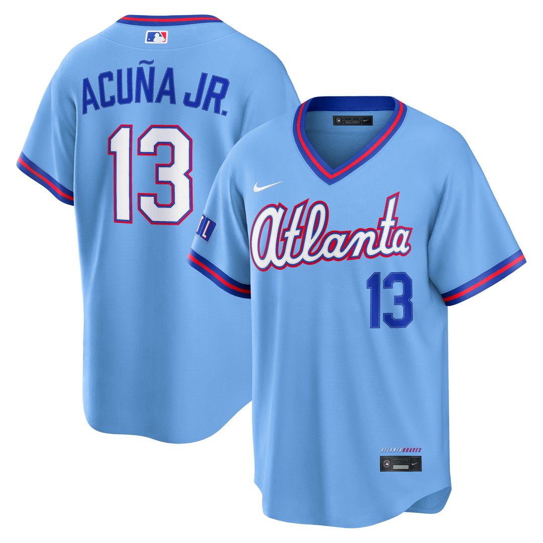 Atlanta Braves Ronald Acuña Jr. Nike 2026 City Connect Stadium Jersey - Powder Blue