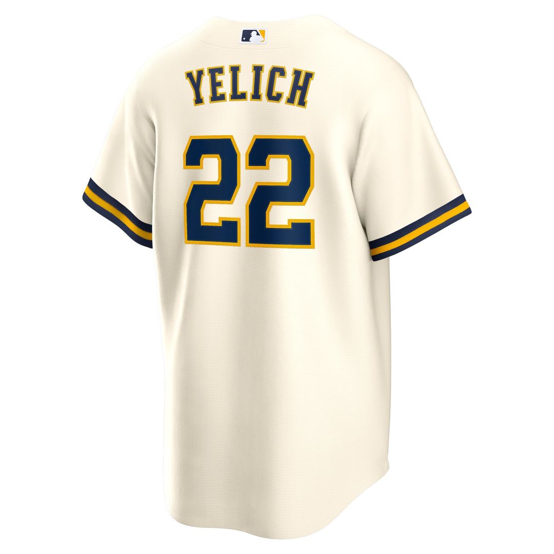 Milwaukee Brewers Christian Yelich Nike Home Replica Player Jersey - Cream