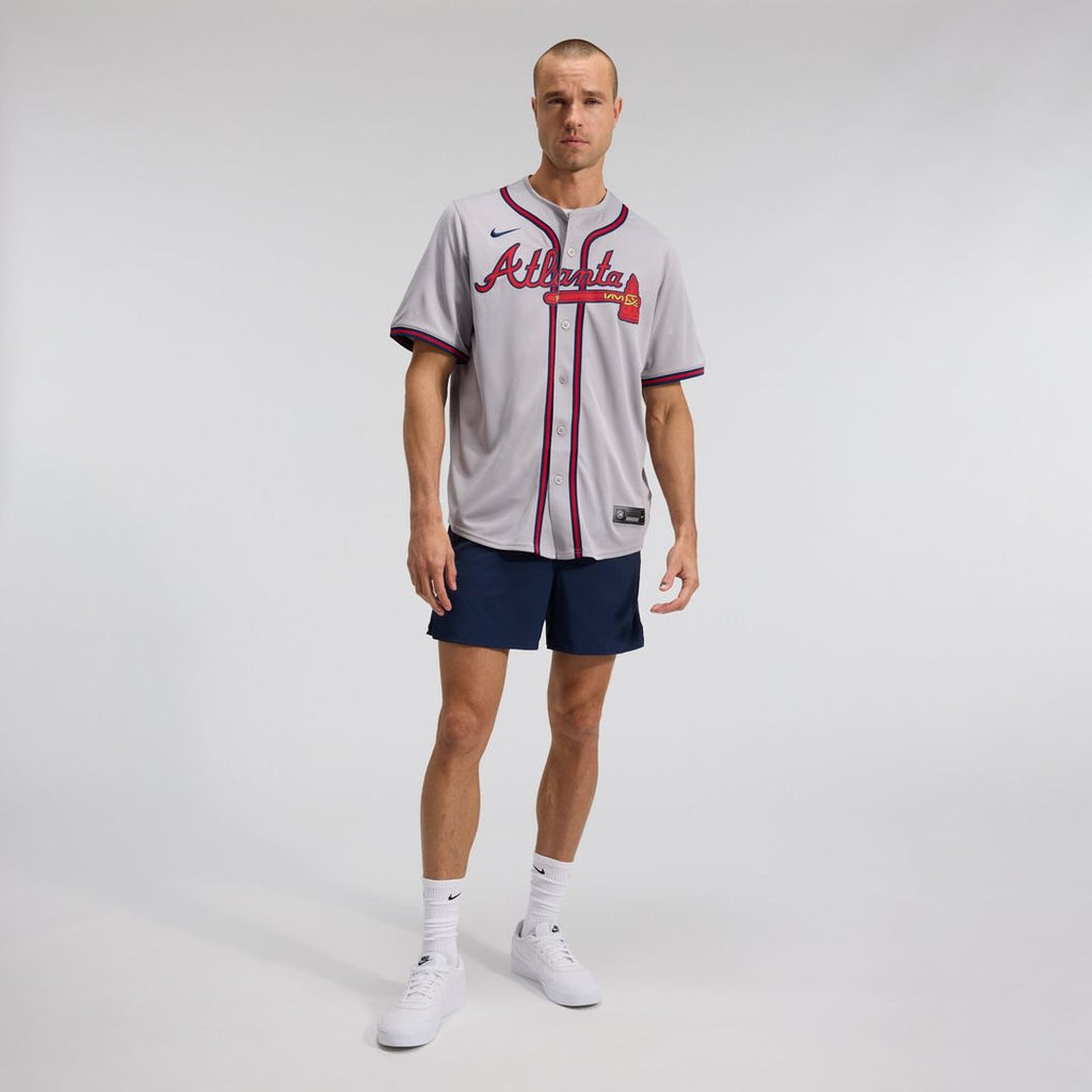Atlanta Braves Ozzie Albies Nike Road Limited Player Jersey - Gray