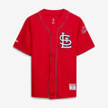St. Louis Cardinals Stitches Team Color Full - Button Fashion Jersey - Red